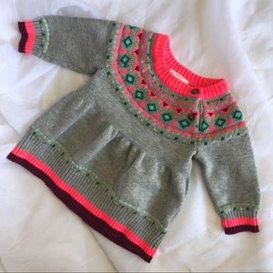 Cat & Jack Newborn Girls Knit Winter Sweater